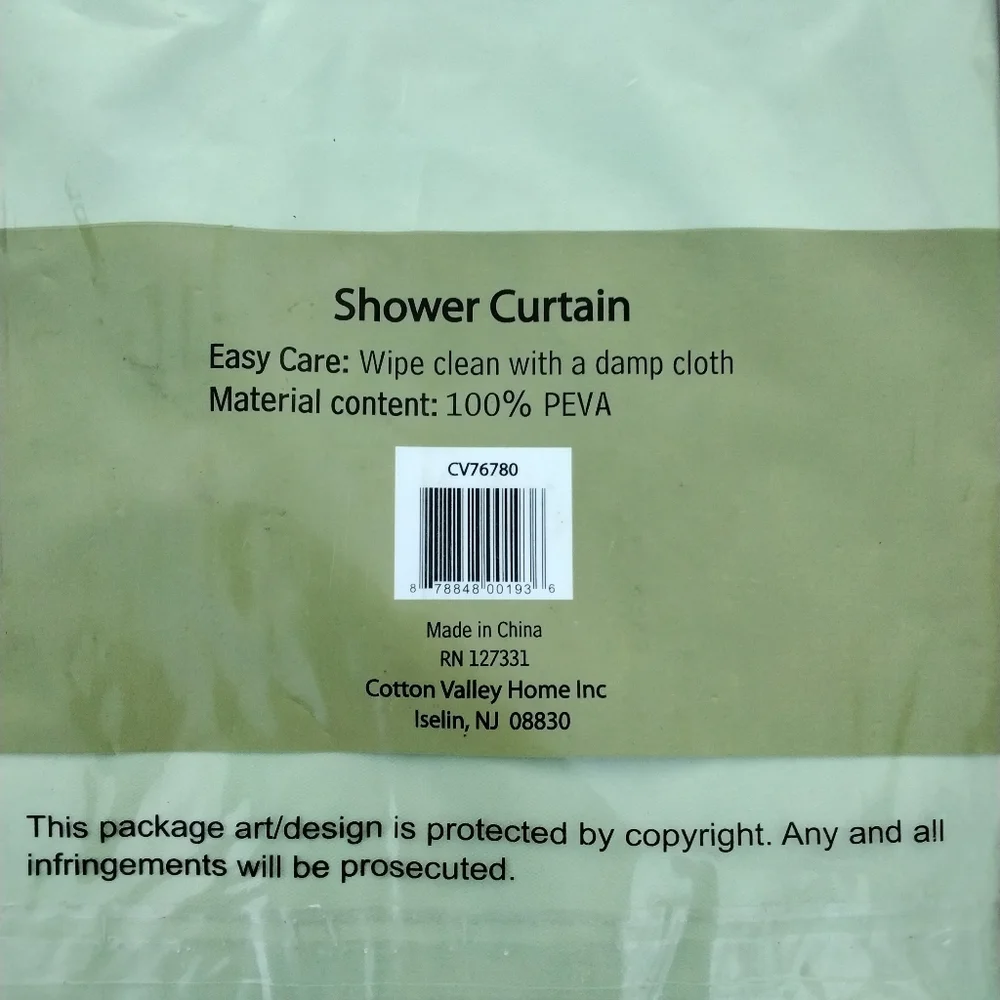 New Cotton Valley green shower curtain and 2 towels🏡